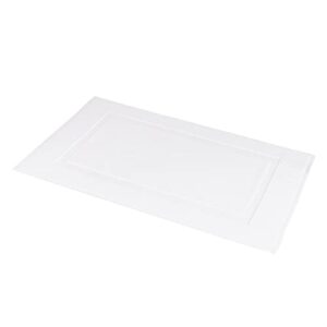 amazon basics banded bathroom bath rug mat – 20 x 31 inch, bright white