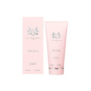 PARFUMS de MARLY - Delina Shower Gel - 6.7 Fl Oz - Ancillaries for Women - Top notes Rhubarb, Lychee, Bergamot Essence - Heart notes Turkish Rose, Peony, Vanilla - Base notes Cashmeran, Musk - 200ml