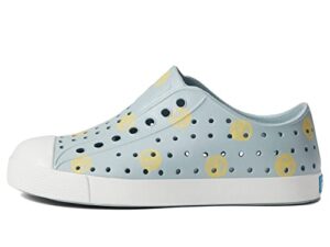 native shoes girl’s jefferson print (little kid/big kid) skip blue/shell white/gone bananas scribble dots 11 little kid m