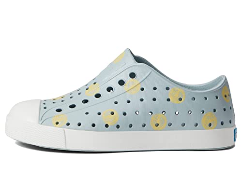 Native Shoes Girl's Jefferson Print (Little Kid/Big Kid) Skip Blue/Shell White/Gone Bananas Scribble Dots 11 Little Kid M