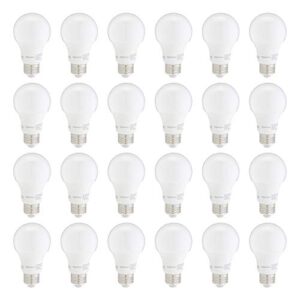 amazon basics 60w equivalent, daylight, non-dimmable, 10,000 hour lifetime, a19 led light bulb | 24-pack