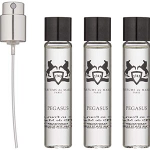 PARFUMS de MARLY - Pegasus - Refill Travel Set - 3 x 0.35 Fl Oz - Eau De Parfum For Men - Top Notes Cypress, Bergamot, Heliotrope - Heart Notes Jasmine, Lavender, Bitter Almond - 3 x 10ml