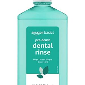 Amazon Basics Pre-Brush Dental Rinse, Green Mint, 24 Fluid Ounces, 1-Pack (Previously Solimo)