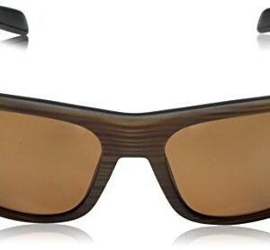 Native Eyewear Ashdown Rectangular Sunglasses, Wood/Brown Polarized, 58 mm