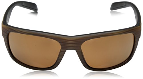 Native Eyewear Ashdown Rectangular Sunglasses, Wood/Brown Polarized, 58 mm