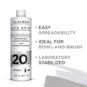 Clairol Professional Pure White 20 volume Crème Developer, 16 oz (Pack of 1)