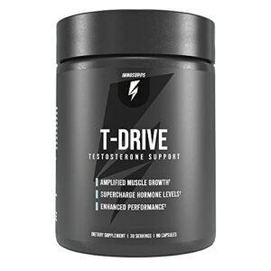 innosupps : t-drive | testosterone booster | amplify muscle growth | ksm-66 ashwagandha, boron, fenugreek | 90 capsules