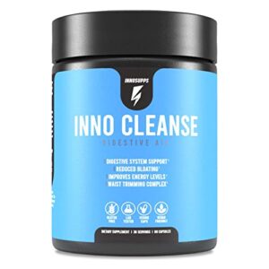 inno cleanse – waist trimming complex | digestive system support & aid | reduced bloating | improves energy levels | gluten free, vegan friendly