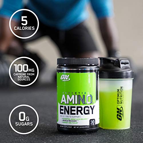 Optimum Nutrition Amino Energy - Pre Workout with Green Tea, BCAA, Amino Acids, Keto Friendly, Green Coffee Extract, Energy Powder - Concord Grape, 30 Servings