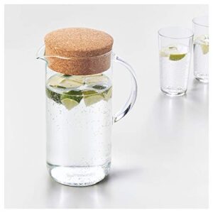 Ikea Pitcher With Lid, 8.66 x 7.09 x 4.72 inches, Clear Glass