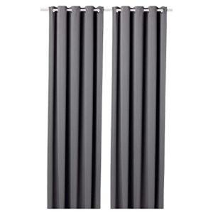 ikea hilleborg blackout curtains 1 pair gray 404.250.30 size 57×98
