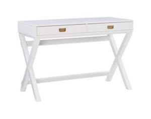 linon desk, white, 44″w x 20″d x 30″h