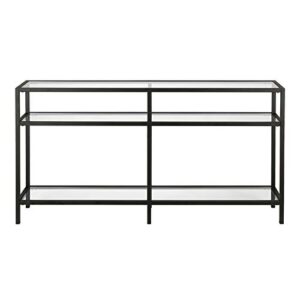 Henn&Hart 55" Wide Rectangular Console Table in Blackened Bronze, Entryway Table, Accent Table for Living Room, Hallway