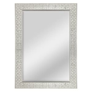 mcs 24×36 inch stamped medallion wall mirror, 32×44 inch overall size, champagne silver (47700), 32 by 44-inch