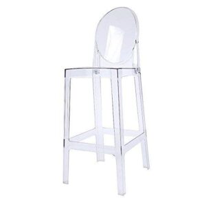 2xhome transparent ghost bar stool, 30 inches, clear,1 piece