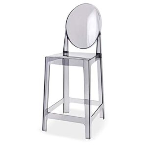 2xhome transparent modern mid century armless with back ghost counter height bar stool chair 25″,