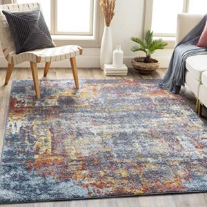 artistic weavers eira modern abstract area rug,5’2″ x 7′,blue/orange