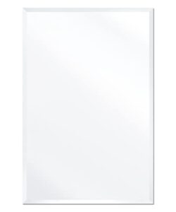 ushower 30 x 40 inch frameless beveled mirror, rectangle wall mirror for bathroom, vanity, beautiful and simple looking