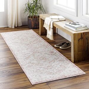 Mark&Day Area Rugs, 5x7 Baflo Traditional Blush Area Rug, Pink/White/Beige Carpet for Living Room, Bedroom or Kitchen (5'2" x 7')