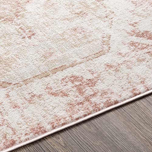 Mark&Day Area Rugs, 5x7 Baflo Traditional Blush Area Rug, Pink/White/Beige Carpet for Living Room, Bedroom or Kitchen (5'2" x 7')