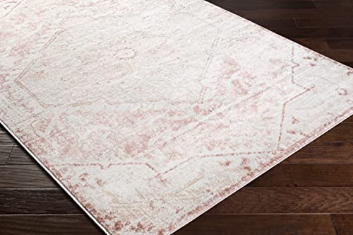 Mark&Day Area Rugs, 5x7 Baflo Traditional Blush Area Rug, Pink/White/Beige Carpet for Living Room, Bedroom or Kitchen (5'2" x 7')