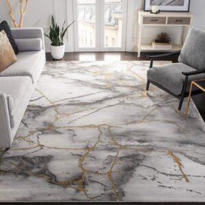 SAFAVIEH Craft Collection 5'3" x 7'6" Grey / Gold CFT877F Modern Abstract Non-Shedding Living Room Bedroom Dining Home Office Area Rug
