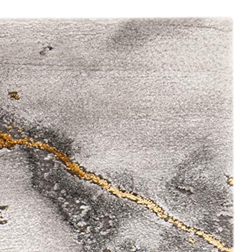 SAFAVIEH Craft Collection 5'3" x 7'6" Grey / Gold CFT877F Modern Abstract Non-Shedding Living Room Bedroom Dining Home Office Area Rug