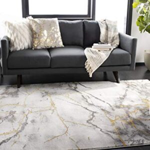 SAFAVIEH Craft Collection 5'3" x 7'6" Grey / Gold CFT877F Modern Abstract Non-Shedding Living Room Bedroom Dining Home Office Area Rug