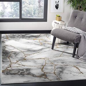 SAFAVIEH Craft Collection 5'3" x 7'6" Grey / Gold CFT877F Modern Abstract Non-Shedding Living Room Bedroom Dining Home Office Area Rug