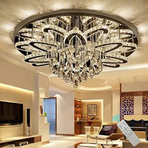 W32'' Chanderlier Lights for Living Room Large Chandeliers Bedroom Flush Chandeliers Modern Crystal Ceiling Chandelliers for Foyer Dining Room Hallway Bedroom Interior Luxury LED Ligting