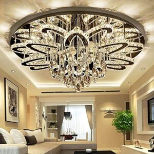 W32'' Chanderlier Lights for Living Room Large Chandeliers Bedroom Flush Chandeliers Modern Crystal Ceiling Chandelliers for Foyer Dining Room Hallway Bedroom Interior Luxury LED Ligting