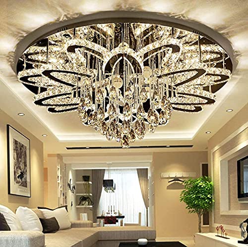 W32'' Chanderlier Lights for Living Room Large Chandeliers Bedroom Flush Chandeliers Modern Crystal Ceiling Chandelliers for Foyer Dining Room Hallway Bedroom Interior Luxury LED Ligting