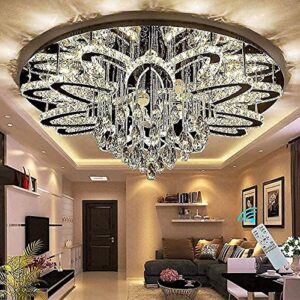 W32'' Chanderlier Lights for Living Room Large Chandeliers Bedroom Flush Chandeliers Modern Crystal Ceiling Chandelliers for Foyer Dining Room Hallway Bedroom Interior Luxury LED Ligting