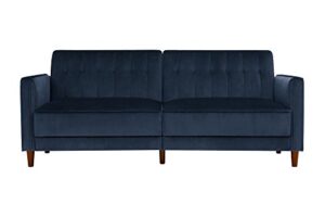 dhp ivana tufted futon, blue velvet