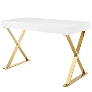 Modway Sector Office Desk, White Gold