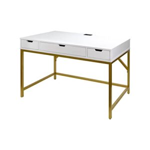 martin furniture desk, white