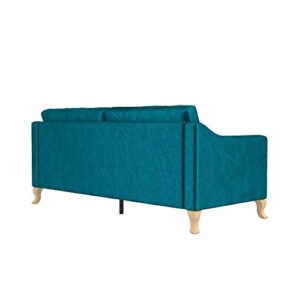 Mr. Kate Tess Sofa with Soft Pocket Coil Cushions, Small Space Living Room Furniture, Green Velvet