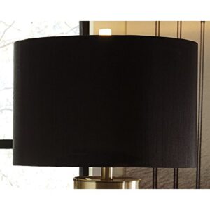 Signature Design by Ashley Jacek Modern Contemporary Table Lamp, 2 Count, Gray & Brass Finish