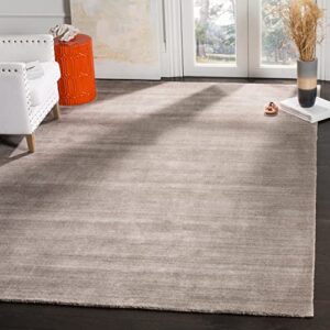 SAFAVIEH Mirage Collection 9' x 12' Silver MIR550E Handmade Modern Wool & Viscose Area Rug