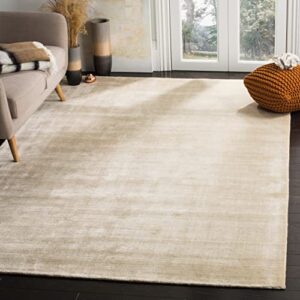 SAFAVIEH Mirage Collection 9' x 12' Silver MIR550E Handmade Modern Wool & Viscose Area Rug