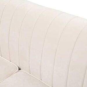 Glory Furniture Delray Sofa, Ivory. Living Room Furniture, 3 Seater