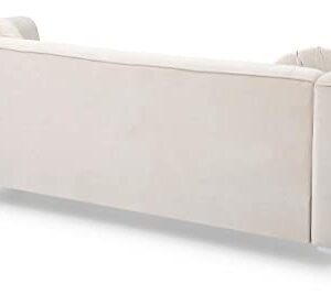 Glory Furniture Delray Sofa, Ivory. Living Room Furniture, 3 Seater