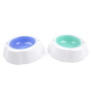 FUUIE Bowls for Food and Water Pet Summer Cooling Bowl to Keep Water Fresh Cold Chilled Pet Water Dog Frosty Bowl (Color : Blue)