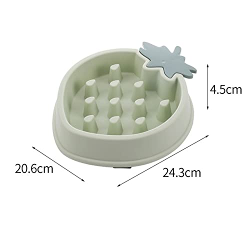 FUUIE Bowls for Food and Water Strawberry Shaped Pet Dog Feeding Food Bowls Anti-Slip Puppy Slow Down Eating Feeder Dish Bowl Prevent Obesity Pet Dogs Supplies (Color : Blue)