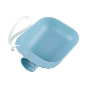ahegas dog food bowl pet water dispenser portable outdoor travel dogs drinking bottle feeder bowl ( color : blue )