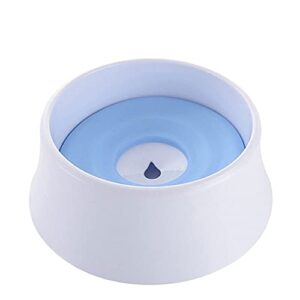 fuuie bowls for food and water pet buoyancy drinking bowl anti-spill water anti-choke dog cat floating plate drink bowl keep dry portable detachable pet bowls (color : blue)