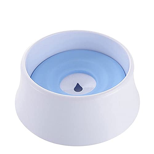 FUUIE Bowls for Food and Water Pet Buoyancy Drinking Bowl Anti-Spill Water Anti-Choke Dog Cat Floating Plate Drink Bowl Keep Dry Portable Detachable Pet Bowls (Color : Blue)