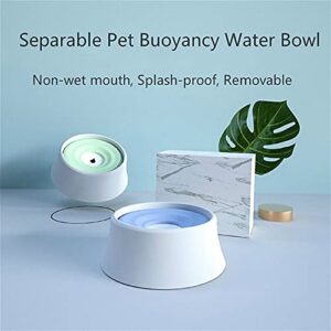 FUUIE Bowls for Food and Water Pet Buoyancy Drinking Bowl Anti-Spill Water Anti-Choke Dog Cat Floating Plate Drink Bowl Keep Dry Portable Detachable Pet Bowls (Color : Blue)