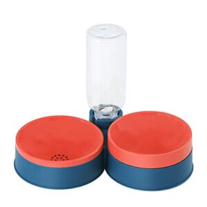 songbirdth pet feeder bowl cat dog double bowls pet food dispenser bowls removable pet accessories 1 set blue