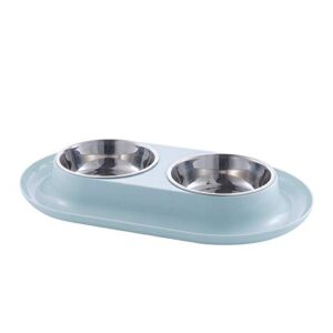 fuuie bowls for food and water dog feeder drinking bowls for dogs cats pet food bowl (color : sky blue)